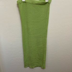 Long green skirt